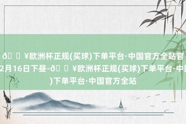 🔥欧洲杯正规(买球)下单平台·中国官方全站官方通报→12月16日下昼-🔥欧洲杯正规(买球)下单平台·中国官方全站