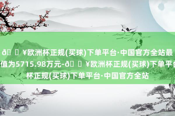 🔥欧洲杯正规(买球)下单平台·中国官方全站最新财富净值设想值为5715.98万元-🔥欧洲杯正规(买球)下单平台·中国官方全站