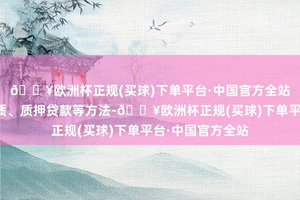 🔥欧洲杯正规(买球)下单平台·中国官方全站健全无形金钱典质、质押贷款等方法-🔥欧洲杯正规(买球)下单平台·中国官方全站